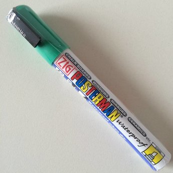 ZIG Posterman ZIG Posterman PMA-50 stift smal 2-6 mm fluor groen, niet met water uitwisbaar. Enkel te gebruiken op een niet poreuse ondergrond. Te verwijderen met een reiniger. (Lukt niet met een sopje)