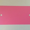 PVC labels 64x118 mm rose 2xgat rondhoek