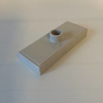 Magneetvoet rechthoekig wit. Afmeting 100x40 mm. Hier past een buis met diameter van 12mm in.