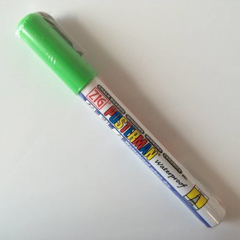 ZIG Posterman ZIG Posterman stift PMA-20 groen fine, niet met water uitwisbaar. Enkel te gebruiken op een niet poreuse ondergrond. Te verwijderen met een reiniger. (Lukt niet met een sopje)