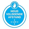 Pictogram sticker: Houd voldoende afstand