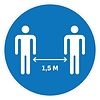 Pictogram sticker: 1,5m afstand houden