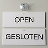 Bordje OPEN-GESLOTEN  met zuignap