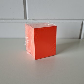 Prijskaart blanco fluor rood  6x8 cm 100st, 380 grams prijskaartkarton