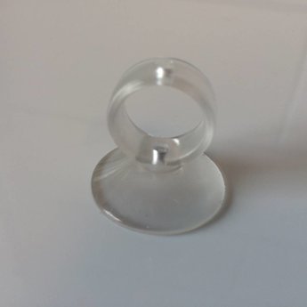 Zuignap 30 mm met aangespoten kunststof ring, diameter 10mm,  prijs en verpakking per 100 stuks