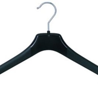 Hanger zwart NF49 -  49 cm breed, zonder broeklat  doosinhoud 120 stuks.