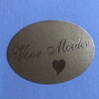 Gelegenheidsetiketten - Voor Moeder - goud/goud 38x24 mm 500/rol