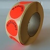 Etiket 30 mm fluor rood  REDUZIERT