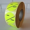 Etiket 35 mm fluor geel  VAN  VOOR semi