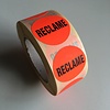 Etiket fluor rood 33x25mm - RECLAME