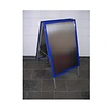 Stoepbord 59x84 cm blauw klapprofiel A1