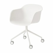 Muuto Fiber Armchair Swivel Base W Castors Workbrands