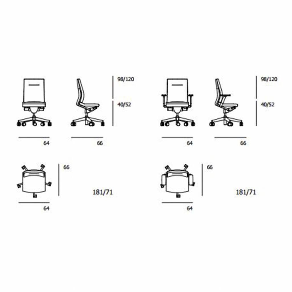 Wilkhahn Neos 181 71 Office Chair Middle Height Backrest