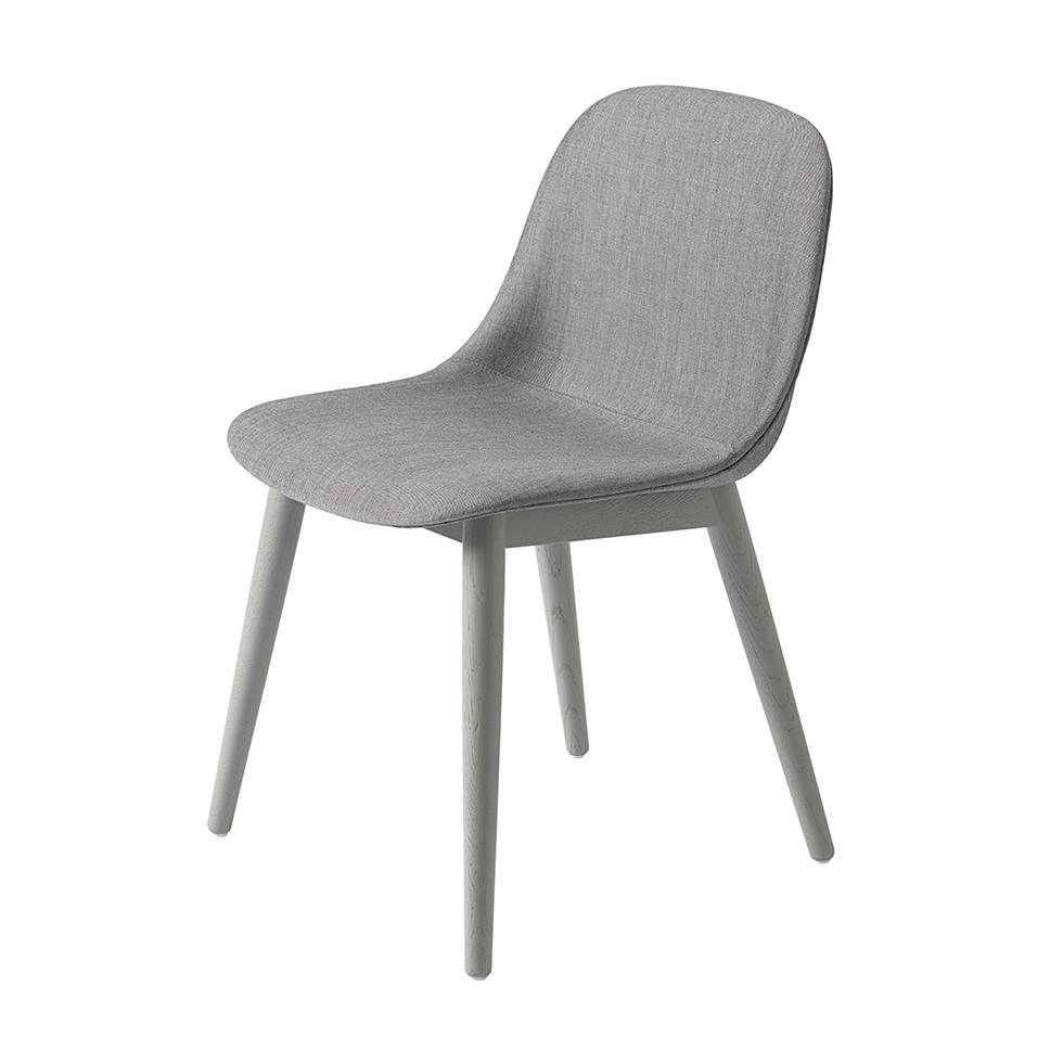 muuto muuto fiber side chair  wood base  völlig bezogen