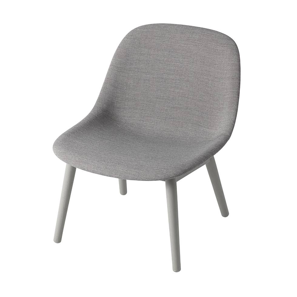 Muuto Muuto Fiber Lounge Chair | Wood base | Völlig bezogen - Workbrands