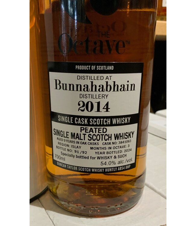 Bunnahabhain staiosha 2014 (54%) Bottled for Whisky and such