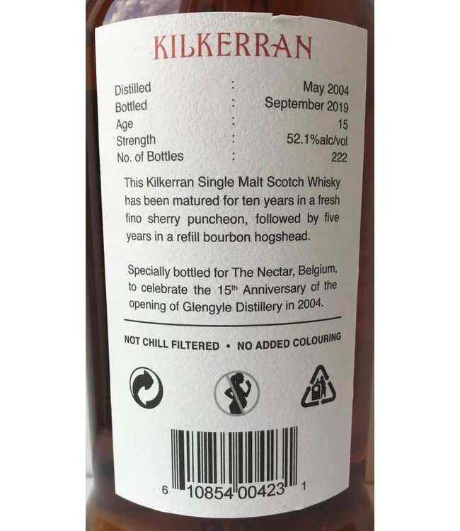 Kilkerran 15-year-old 52,1% Fino Wood