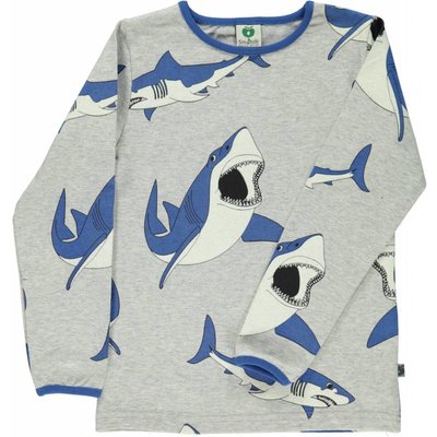 Smafolk shirt Shark grijs