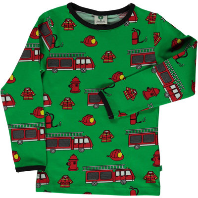 Smafolk Firetruck applegreen shirt