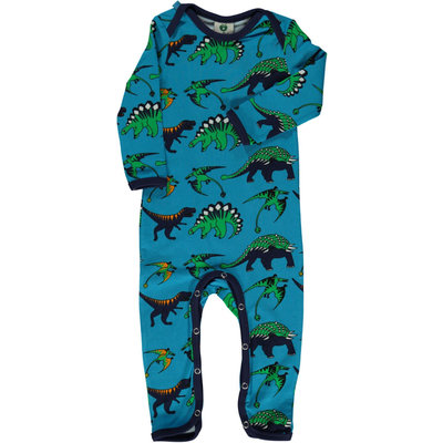 Smafolk jumpsuit Dinosaur oceanblue