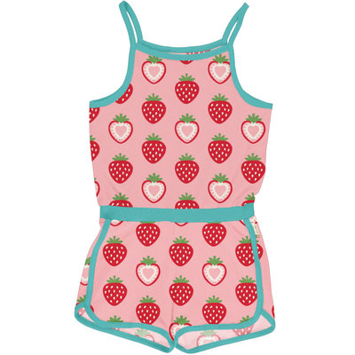 Maxomorra summer jumpsuit Strawberry