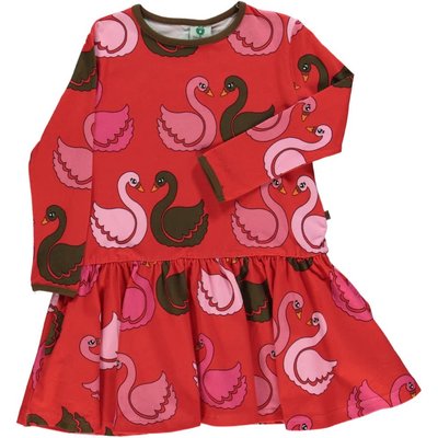 Smafolk dress Swan apple red