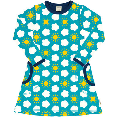 Maxomorra dress ls Classic Sky