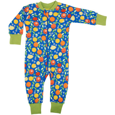 Duns Sweden zipsuit Citrus blauw