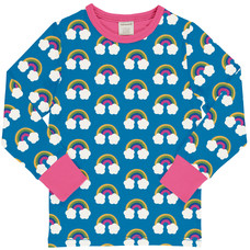 Maxomorra shirt ls Farm Rainbow