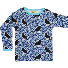 Duns Sweden shirt ls Black Bird blue