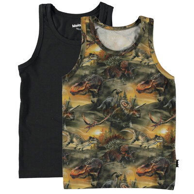 Molo tanktop (2-pack) Dino black