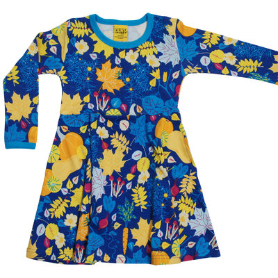 Duns Sweden dress Fall Flower blue