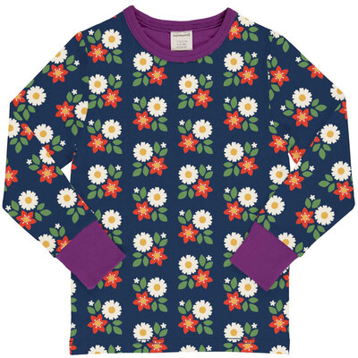 Maxomorra shirt ls Flowers