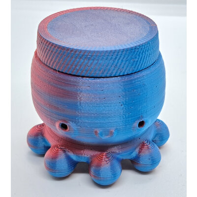 KoelzKidz Handmade (teeth) storage box Octopus blue/red