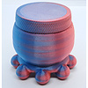 KoelzKidz Handmade (teeth) storage box Octopus blue/red