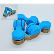 KoelzKidz3D Fidget Kaleidocycle blauw/brons