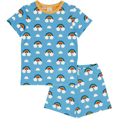 Maxomorra pajama set ss Rainbow