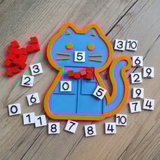 KoelzKidz 3D Cat split model blue (math)