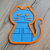 KoelzKidz3D Cat split model blue (math)