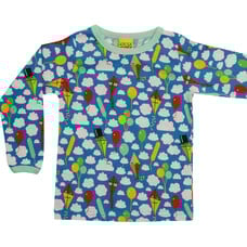 Duns Sweden shirt ls Kite and Clouds blue