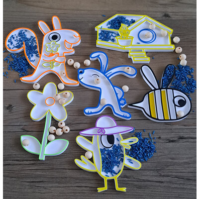 KoelzKidz Handmade vulvormen Eekhoorn en Vogel