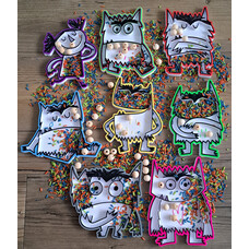 KoelzKidz Handmade 8 large The Color Monster filler shapes