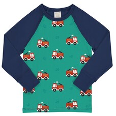 Maxomorra shirt ls raglan Fire Truck