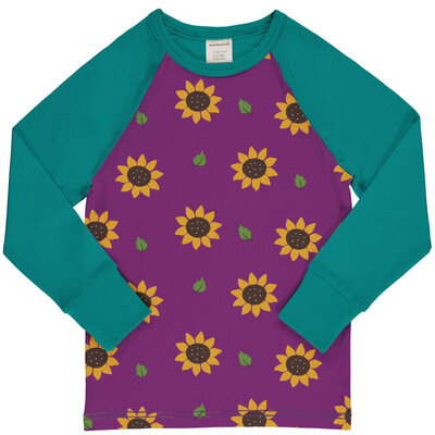 Maxomorra shirt ls raglan Sunflower