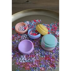 KoelzKidz Handmade 6 mini stap / stapel stenen bakjes pastel