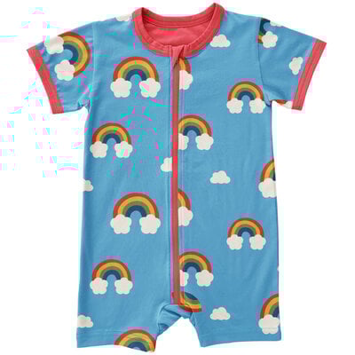 Maxomorra summersuit zipper Rainbow
