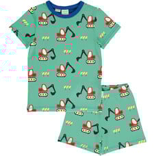 Maxomorra Excavator pajama set