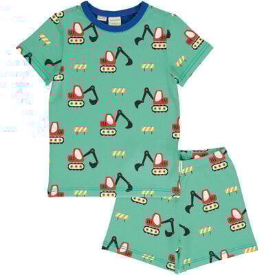 Maxomorra Excavator pajama set