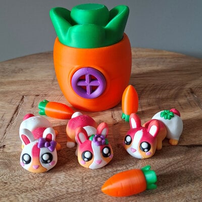 KoelzKidz 3D speelset Konijntjes + Wortel