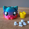 KoelzKidz3D (tanden) opbergdoosje Cat yellow